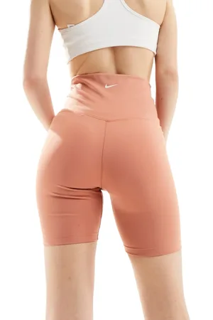 Nike Nike One Gel Swoosh Training Dri-Fit logo shorts in orange