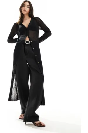 NA-KD Longline knitted cardigan in