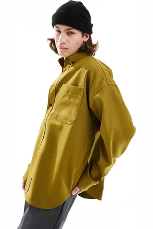 G-Star Button down oversized long sleeve shirt in khaki