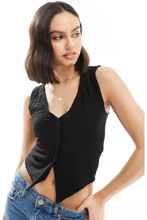 New Look Textured button down waistcoat in