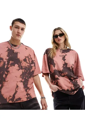 COLLUSION Unisex and brown tie down skate t-shirt