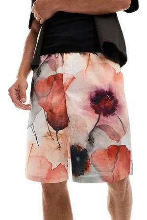 ASOS Oversized jort shorts in all over floral print