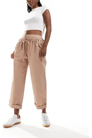ASOS Straight leg trouser with double layer detail in clay