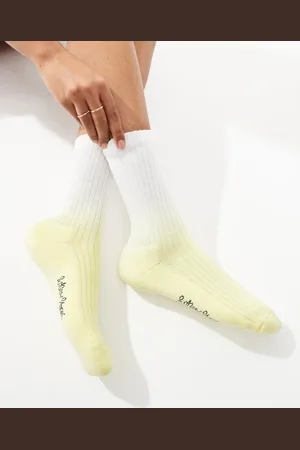 & OTHER STORIES Ankle socks in yellow and white ombre