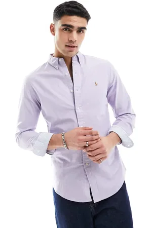 Ralph Lauren Icon logo oxford shirt slim fit in lilac