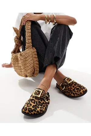 ASOS Muse Premium leather mule in leopard