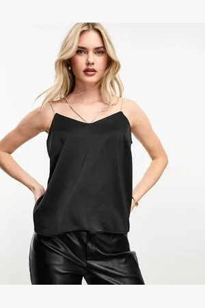 VERO MODA Satin top with diamonte strap detail in