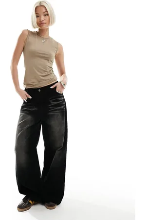 Weekday Inez slim fit tank top in beige