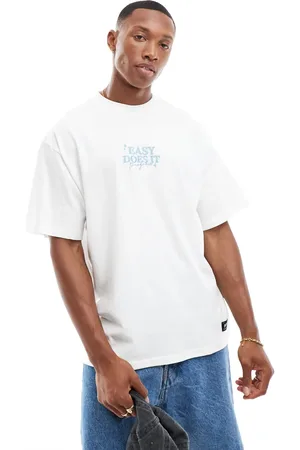 Pull&Bear Easy backprinted t-shirt in off