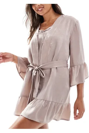 Luna Bridesmaid kimono robe in pink