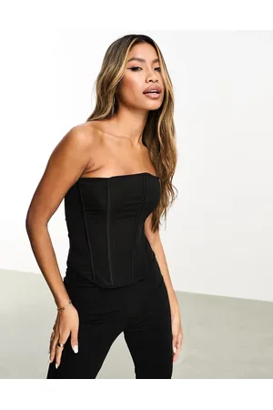 ASOS Co-ord double layer mesh corset bustier in