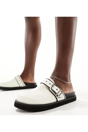Raid Nellie platform mules in cream