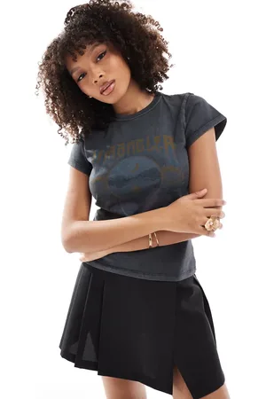 Wrangler Shrunken band print t-shirt in faded