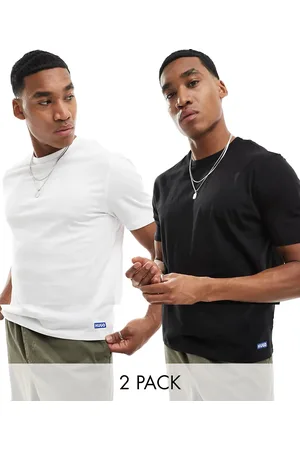 Hugo Blue 2-pack t-shirt in white/black