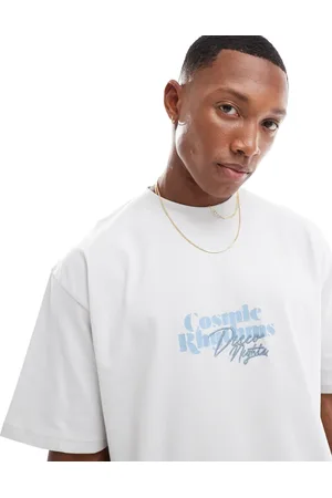 Pull&Bear Cosmic printed t-shirt in off