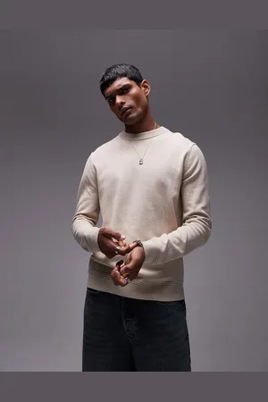 Topman Essential crew neck in beige