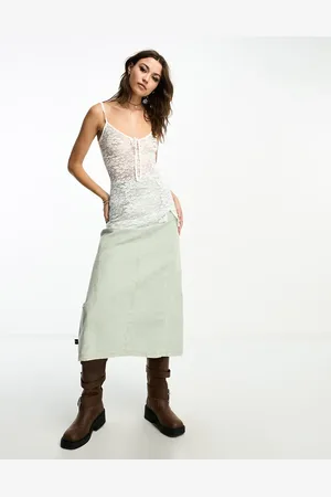 Reclaimed Lace cami tunic top in black