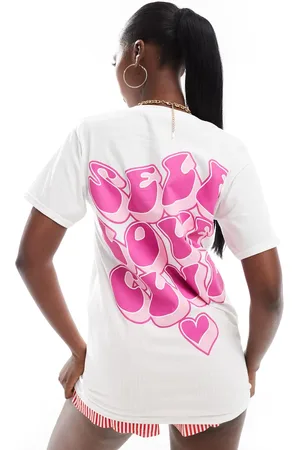 In The Style Self Love Club slogan t-shirt in white