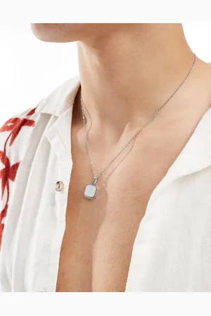 LOST SOULS White pendant necklace in stainless steel