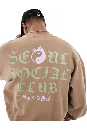 Only & Sons Oversized sweat with Seoul back print in