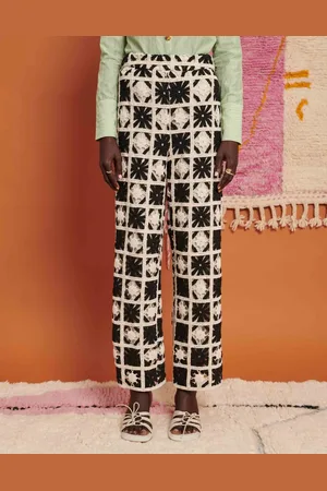 Ghospell Crochet trouser in monochrome co-ord
