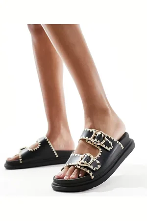New Look Chunky double strap buckle sandals in