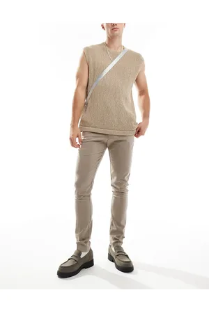 ASOS Smart new slim fit trousers in stone