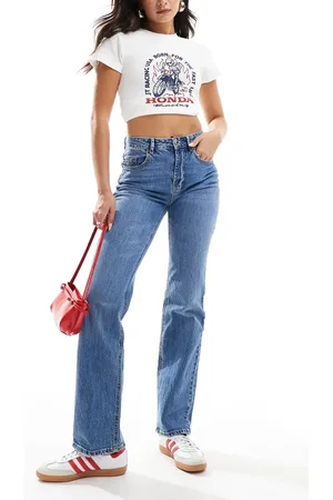 VERO MODA Tessa high rise straight leg jeans in medium