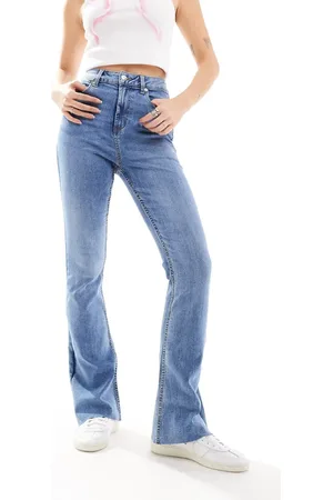 Miss Selfridge Flare jean in mid wash