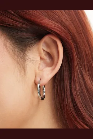 LOST SOULS Stainless steel twisted hoops in