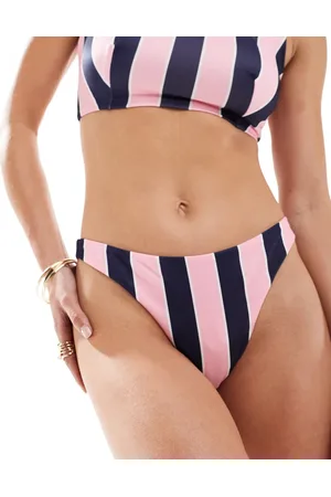 ASOS Sidney high leg hipster bikini bottom in stripe