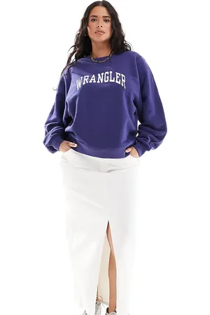 Wrangler Crew neck logo sweatshirt in blue