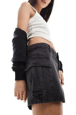 Noisy May Denim cargo short in washed
