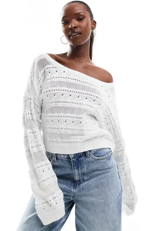 Hollister Open stitch cropped jumper in