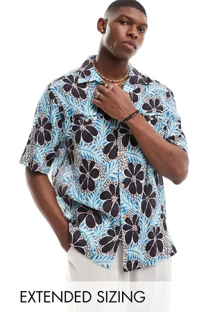 ASOS Relaxed revere shirt with floral retro print