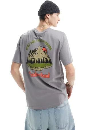 Timberland Mountain landscape back print oversized t-shirt in