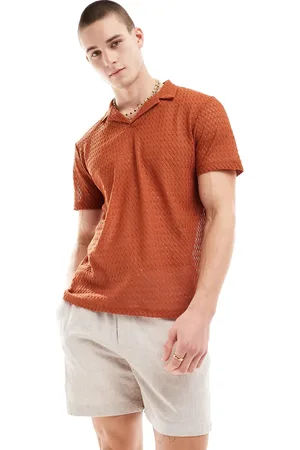 ASOS Polo shirt in crochet texture