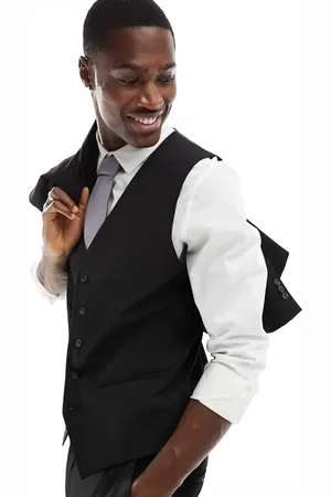 SELECTED Slim fit waist coat in