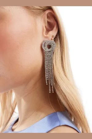True Decadence Statement swirl crystal drop earrings in