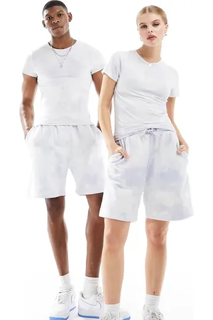 Weekday Unisex jersey shorts in dreamy tie dye exclusive to ASOS