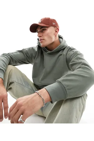Only & Sons Oversized heavyweight hoodie in sage
