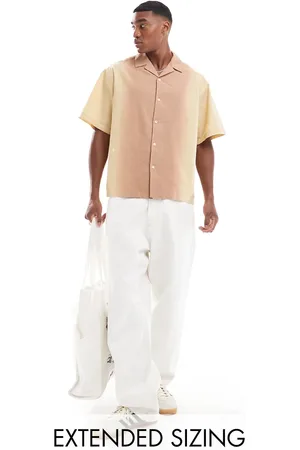 ASOS Oversized linen look utility shirt in ombre
