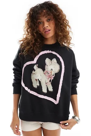 Minga London oversized sweatshirt with cute heart in