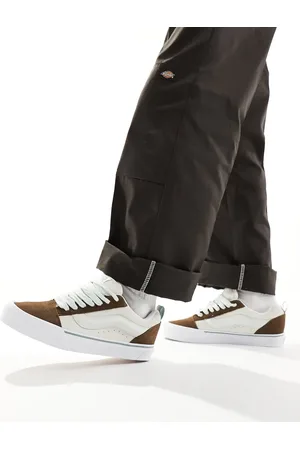 Vans Knu Skool trainers in off white and brown