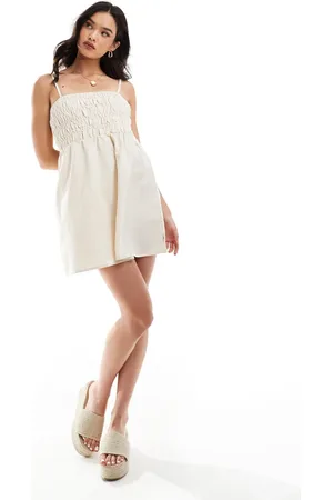 Rhythm Classic shirred beach midi dress in