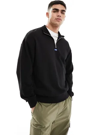 Hugo Blue Quarter zip sweat in