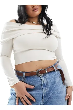 ASOS ASOS DESIGN Curve waist and hip jeans western belt in tan