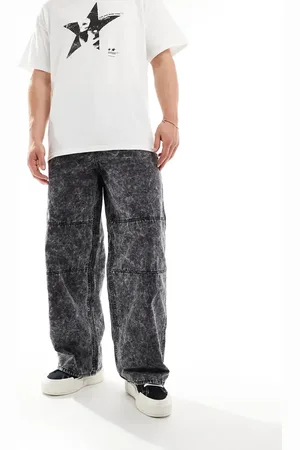 Weekday Micha workwear trousers with seam details in wash