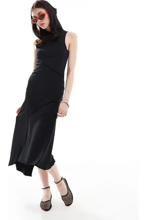 COLLUSION Hooded spliced dress in washed