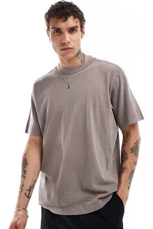 Abercrombie & Fitch Vintage acid wash t-shirt in plum